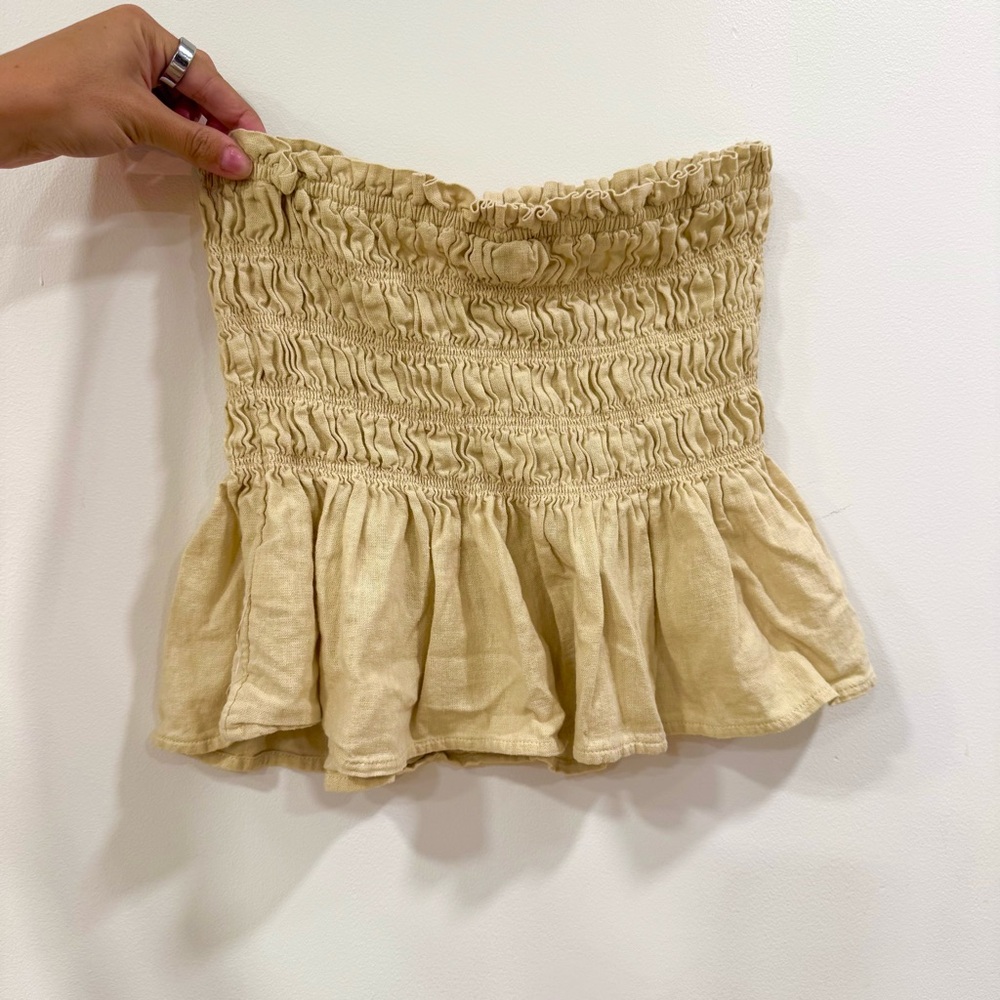 Universal Threads Muted Yellow Scrunched Tube Top